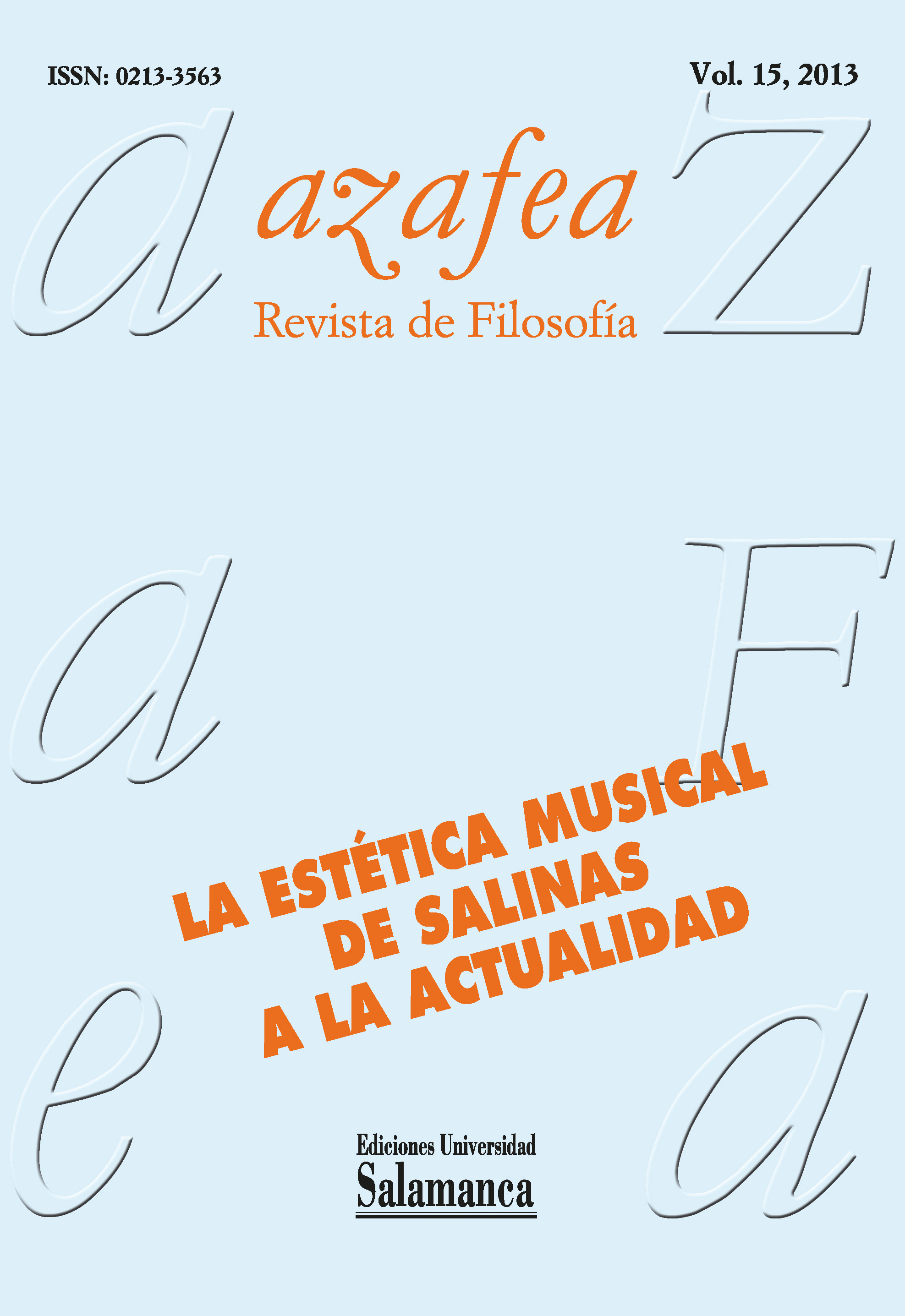                         Ver Vol. 15 (2013): La estética musical de Salinas a la actualidad
                    