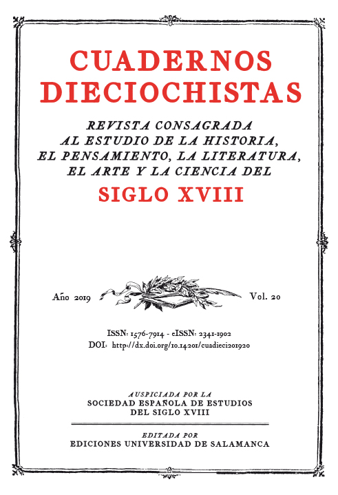                         Ver Vol. 20 (2019): Disipando sombras, aportando luces. Economía española del siglo XVIII revisitada
                    