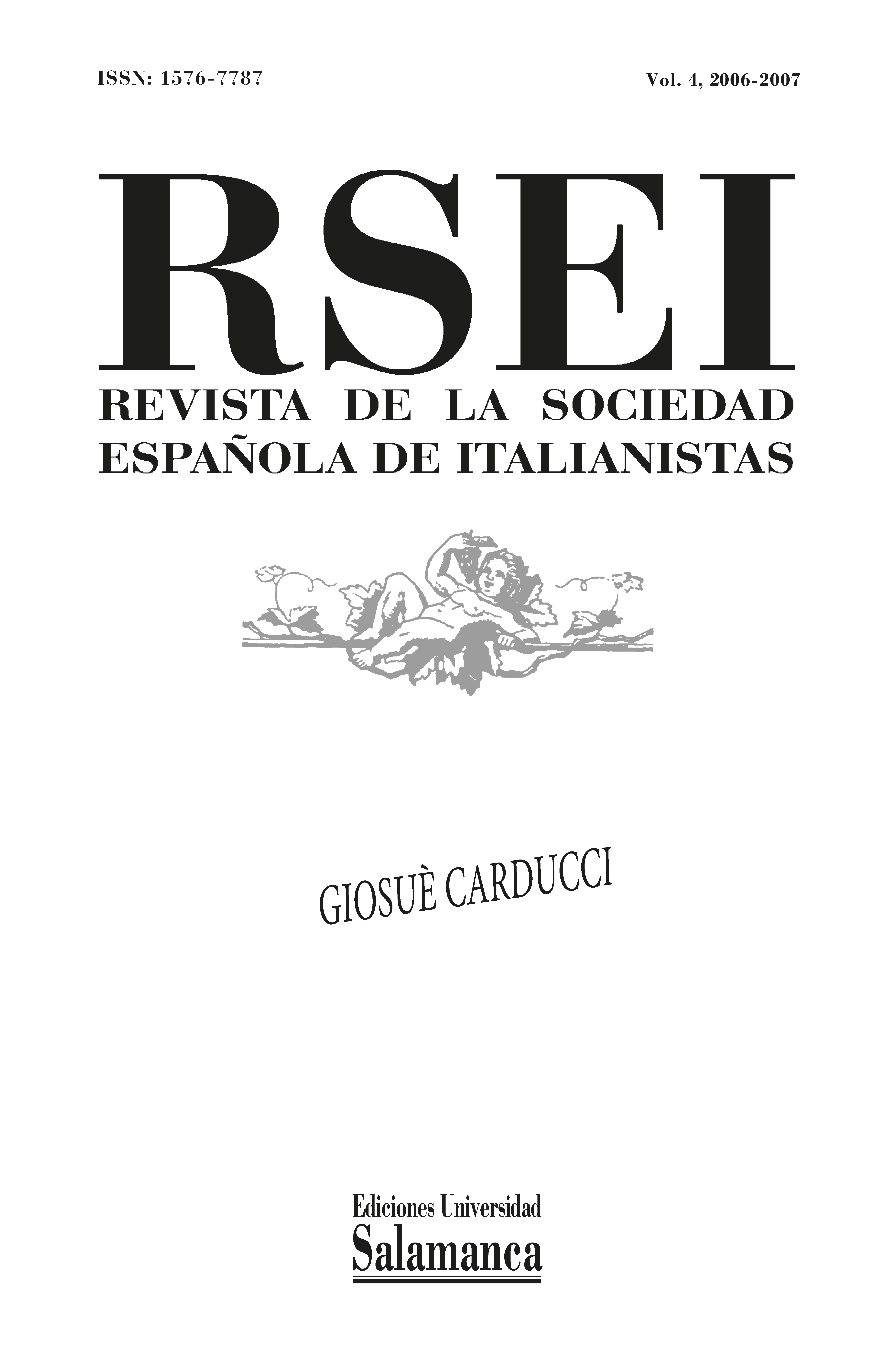                         Ver Vol. 4 (2006): Giosuè Carducci
                    