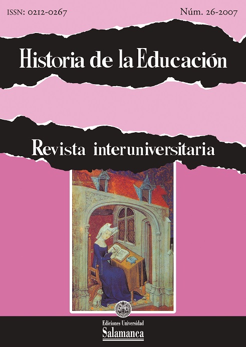                         Ver Vol. 26 (2007): Historia de la educación de las mujeres
                    