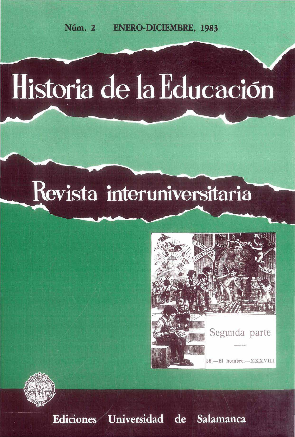                         Ver Vol. 2 (1983): Innovaciones educativas en la España del siglo XIX
                    