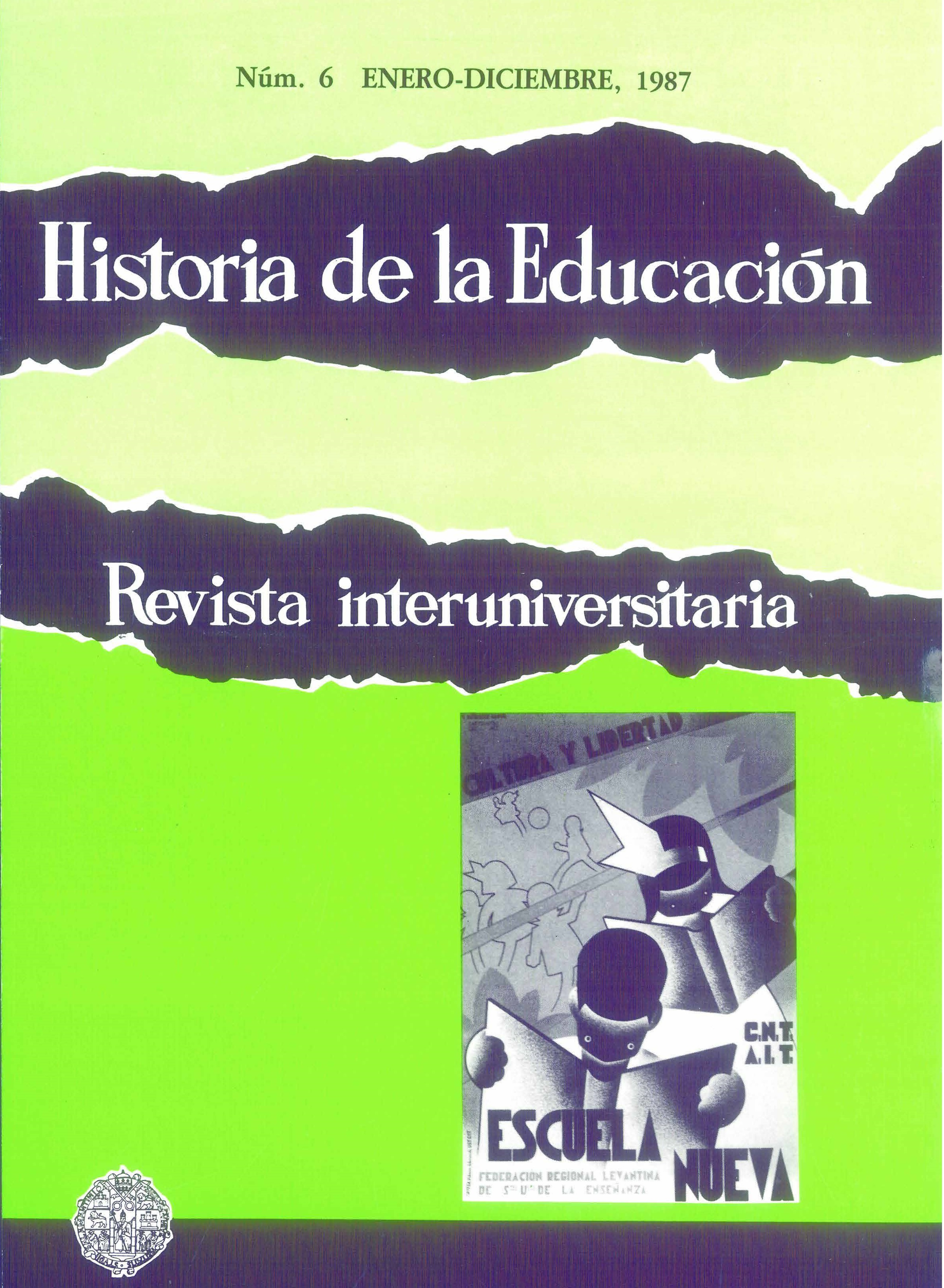                         Ver Vol. 6 (1987): Historia de la infancia
                    