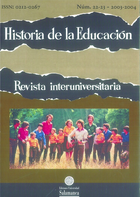                         Ver Vol. 22 (2003): (Vol. 22-23) Espacios de socialización y formación de los jóvenes en el siglo XX
                    